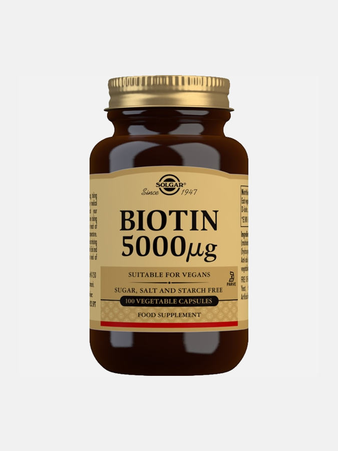 Biotina 5000ug 100 Cápsulas Solgar