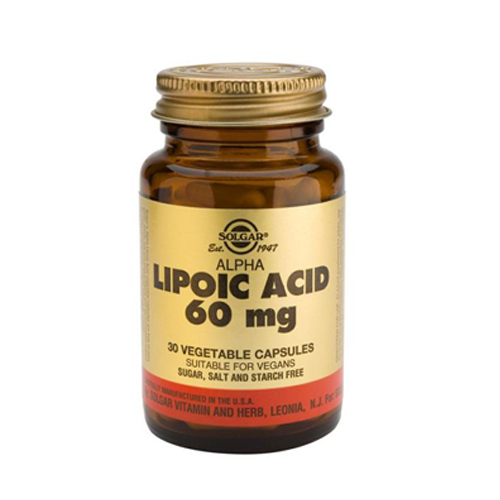 Ácido Alfa-Lipóico 60mg 30 Cápsulas Solgar