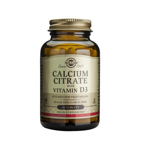Citrato de Cálcio com Vitamina D3 - 60 Comprimidos Solgar
