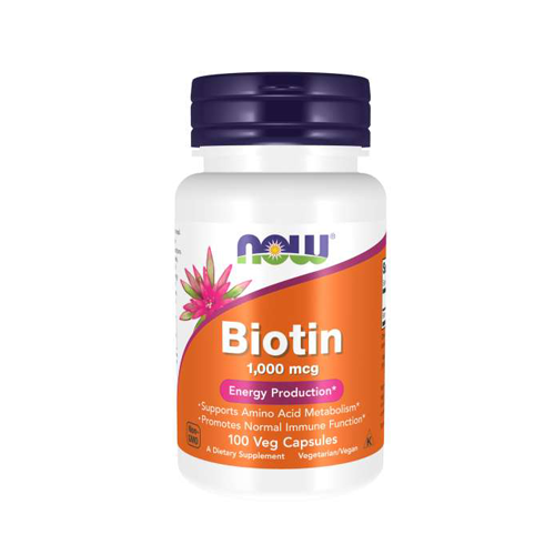 Biotin 1000mcg - 100 Cápsulas Vegetais Now