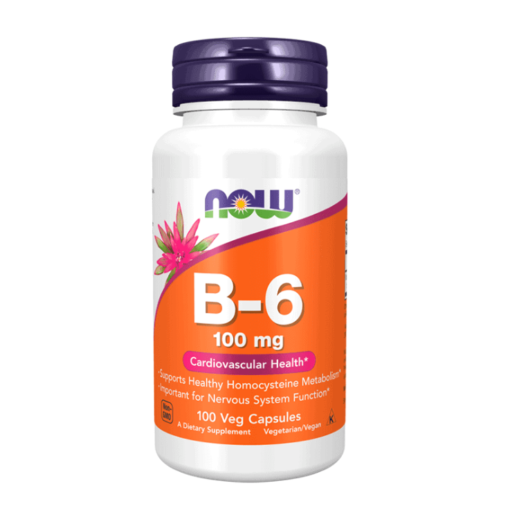 B6 100mg Cloridrato de piridoxina HCL 100v caps Now