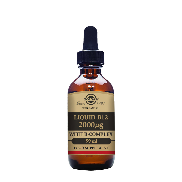 Vitamina B12 Líquida 2000ug com Complexo B - 59ml Solgar