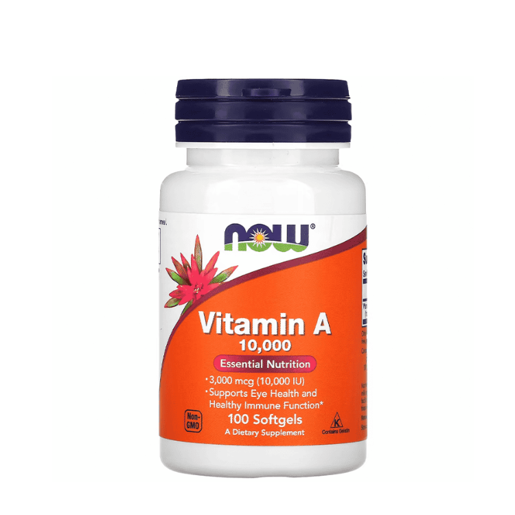 Vitamin A 10000IU - 100 Cápsulas Vegetais Now