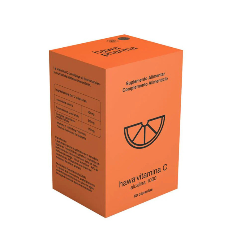 Hawa vitamina C Alcalina 1000 60 capsulas
