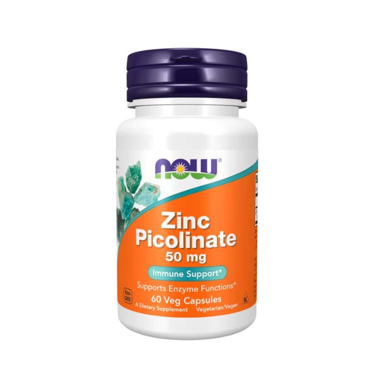 Zinc Picolinate 50mg - 60 Cápsulas Vegetais Now