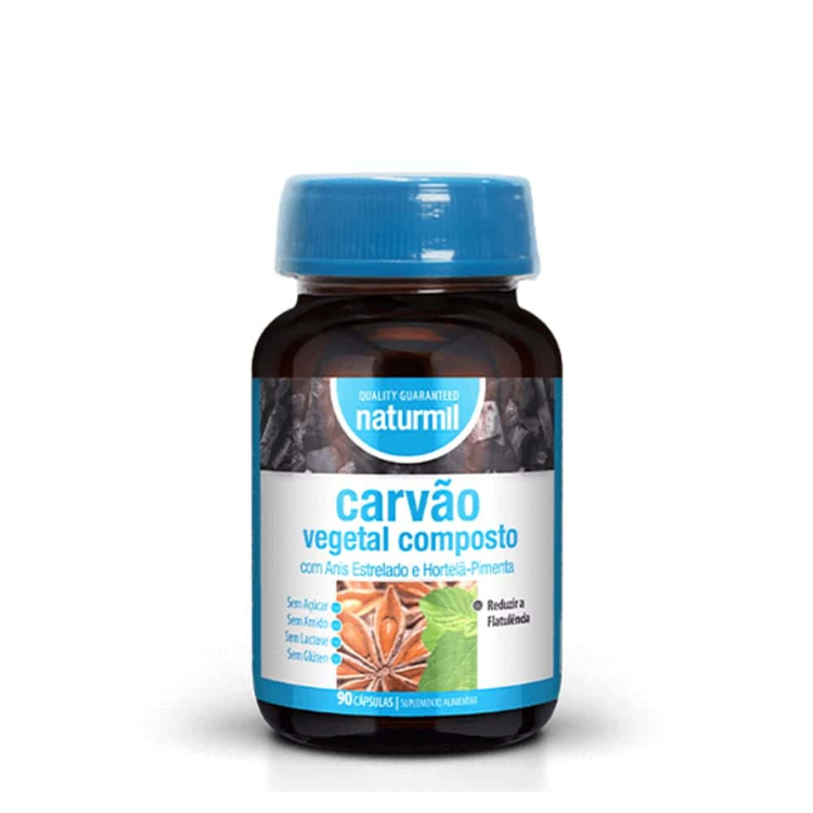 Carvão Vegetal Composto 90 Cápsulas Naturmil