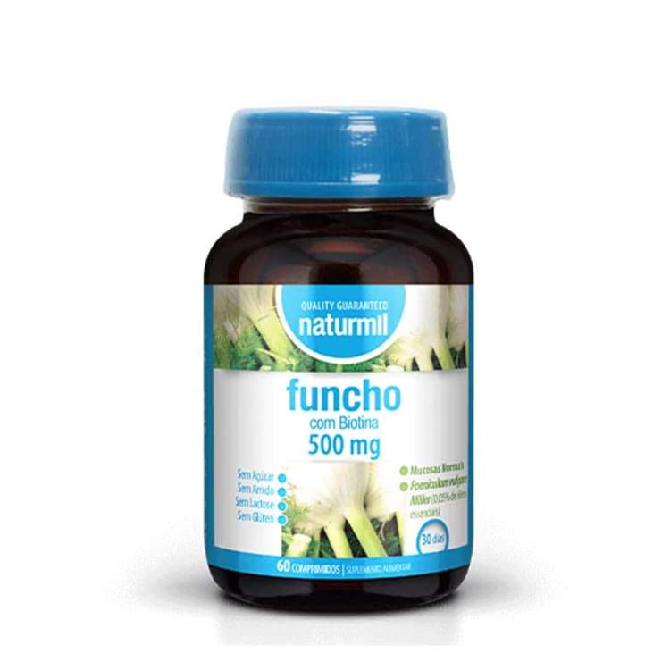 Funcho com Biotina 500mg - 60 Comprimidos Naturmil