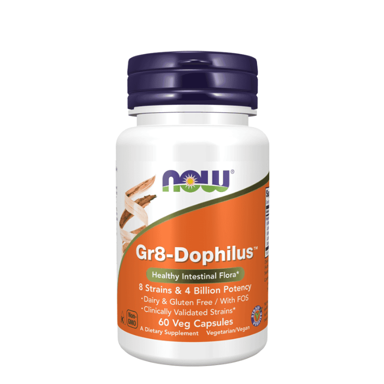 Gr8-Dophilus - 60 Cápsulas Vegetais Now