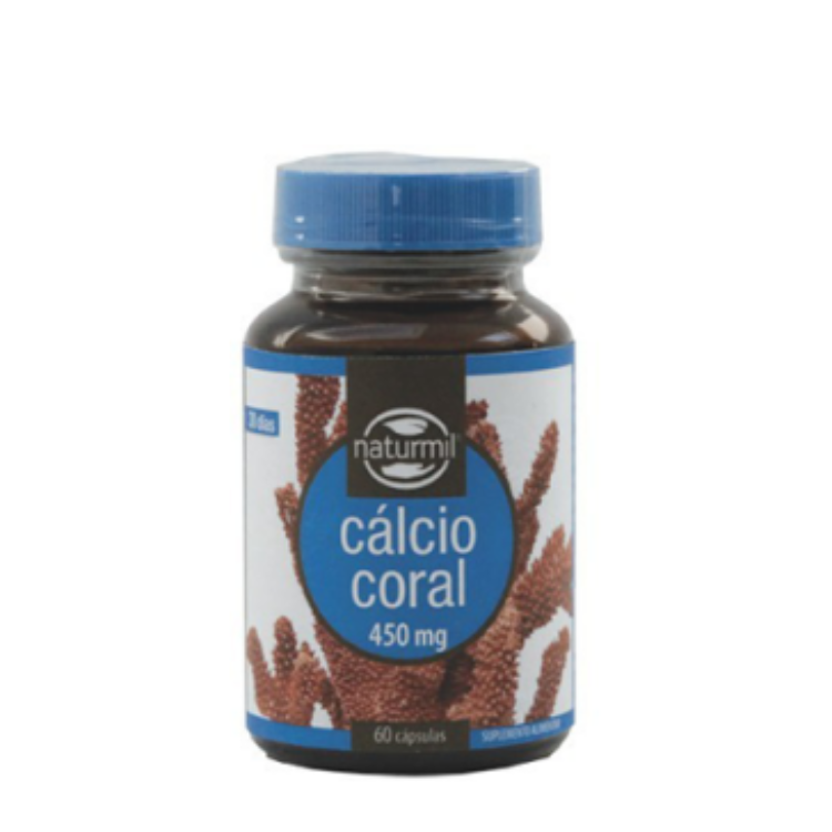 Cálcio Coral 450g 60 Cápsulas Naturmil