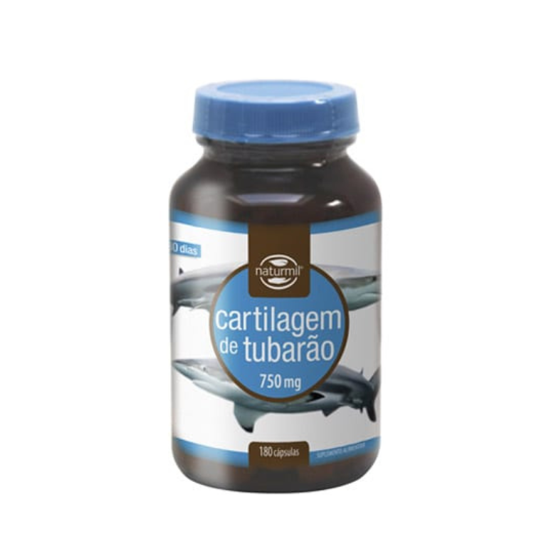 Cartilagem de Tubarão 750mg - 180 Cápsulas Naturmil