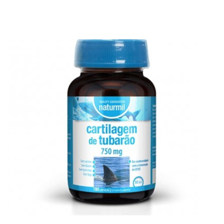Cartilagem de Tubarão 750mg - 90 Cápsulas Naturmil