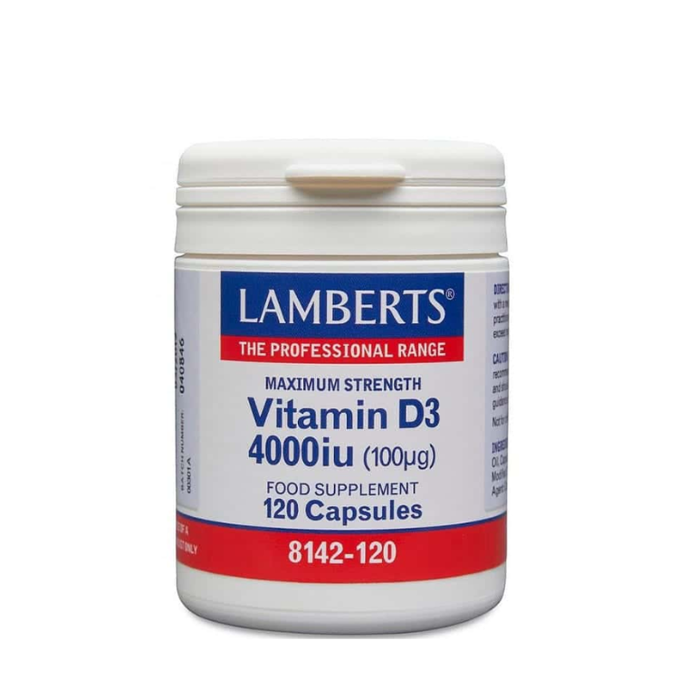 Vitamina D3 4000UI 120 Cápsulas Lamberts