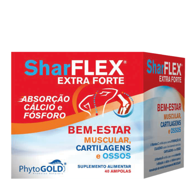 Sharflex Extra Forte - 40 Ampolas PhytoGold