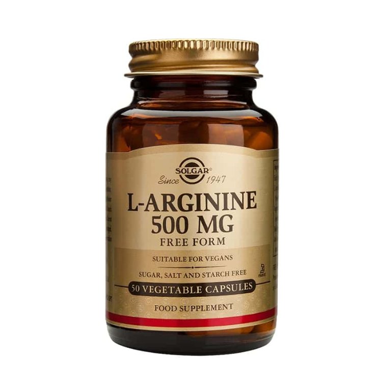 L-Arginine 500mg 50 Cápsulas Solgar