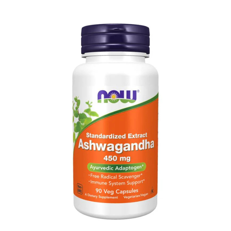 Ashwagandha 450mg - 90 Cápsulas Vegetais Now