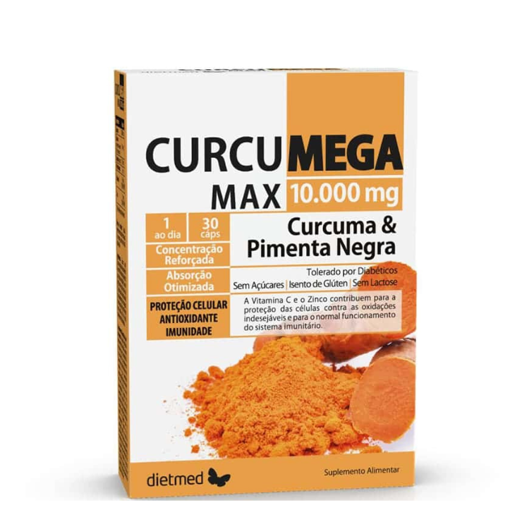 CurcuMega Max 10000mg - 30 Cápsulas Dietmed