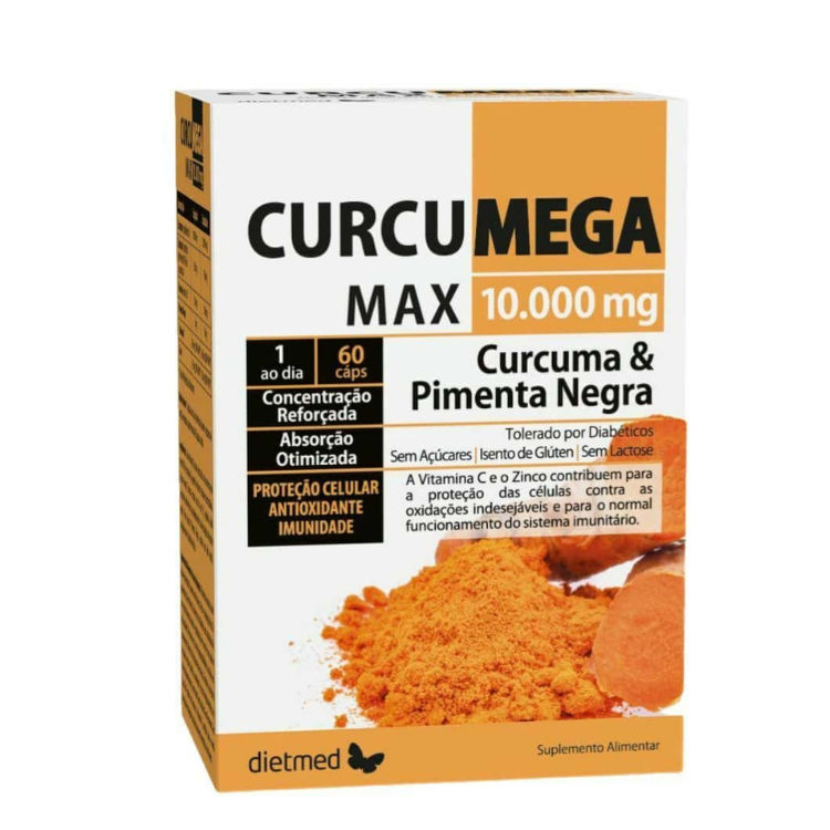 CurcuMega Max 10000mg - 60 Cápsulas Dietmed