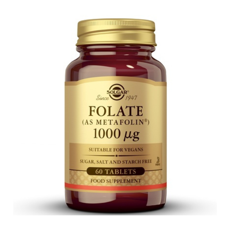 Folate Metafolin 1000ug 60 Comprimidos Solgar