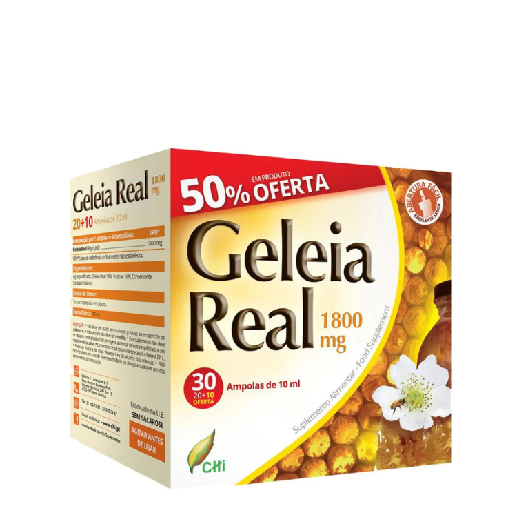 Geleia Real 1800 mg ampolas – 20 ampolas – CHI