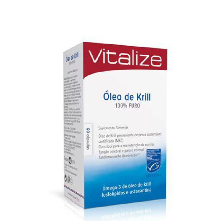 Vitalize Óleo de Krill 100% Puro 60 Cápsulas