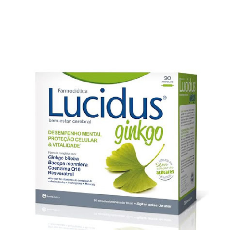 Lucidus Ginkgo - 30 Ampolas Farmodiética