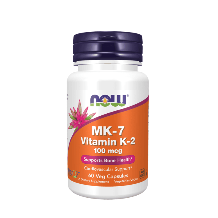 MK7 Vitamin K2 100mcg - 60 Cápsulas Vegetais Now