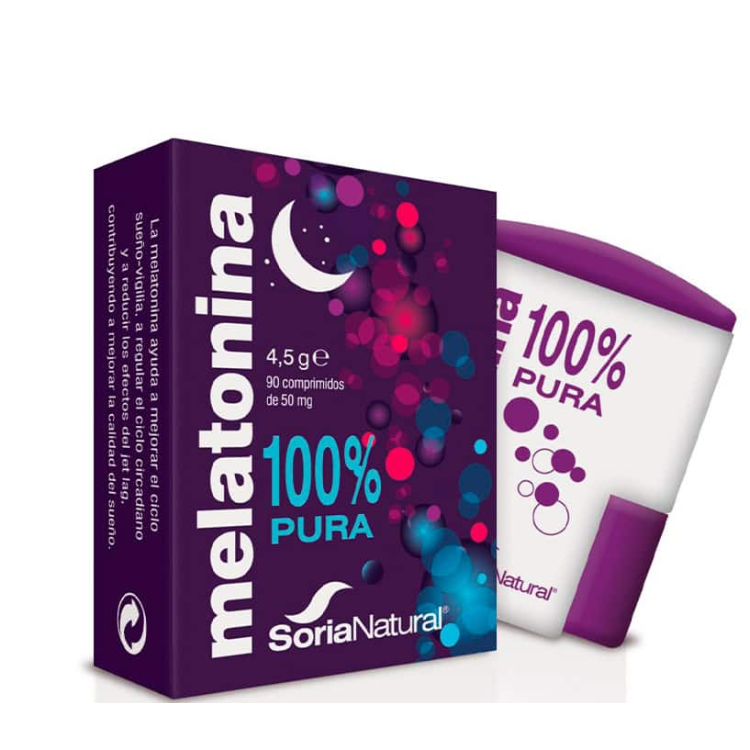 Melatonina 100% Pura (1mg) - 90 Comprimidos Soria Natural