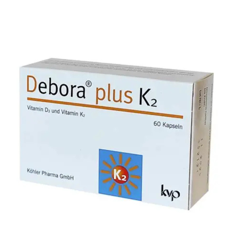 Debora plus K2  ( D3+K2) - 60 capsulas kohler kvp