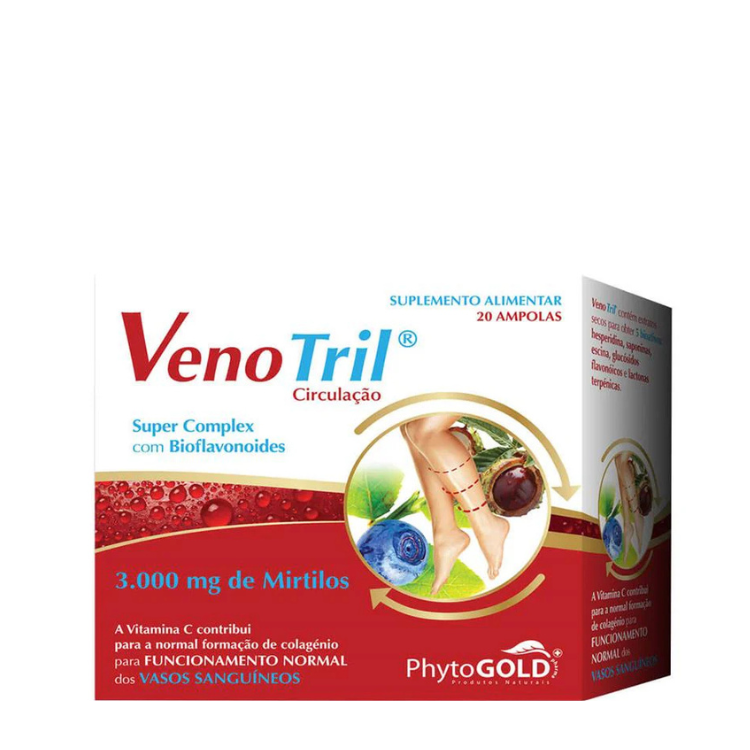 Venotril com Mirtilo - 20 Ampolas PhytoGold
