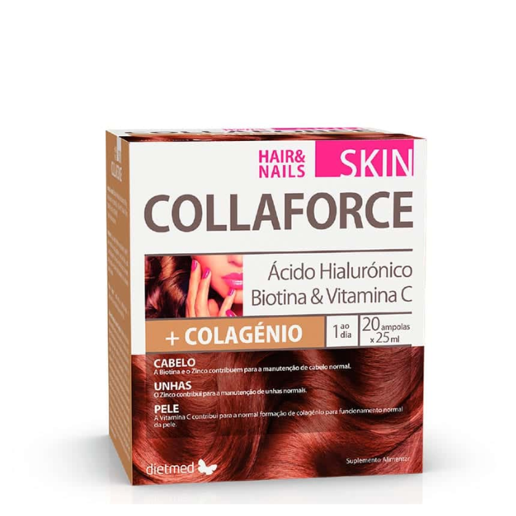 Skin, Hair e Nails Collaforce Colagénio 20 Ampolas