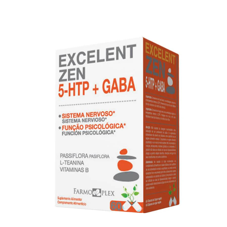 EXCELENT ZEN 5-HTP + GABA 60 CAPSULAS