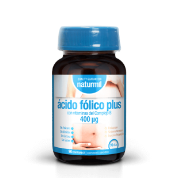 Ácido Fólico Plus 400ug - 90 Comprimidos Naturmil
