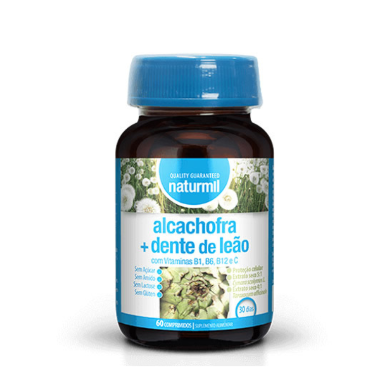 Alcachofra + Dente de Leão 60 Comprimidos Naturmil