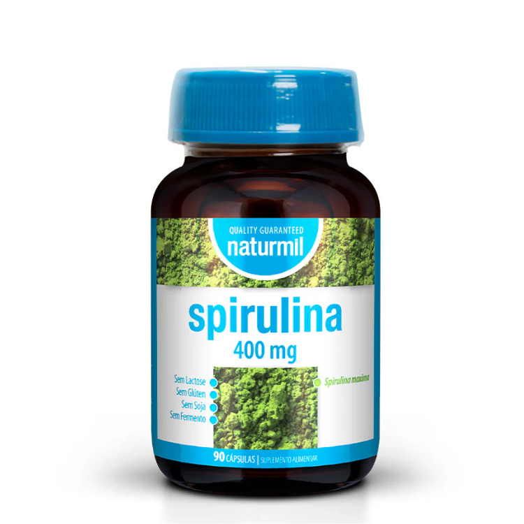 Spirulina 400mg - 90 Cápsulas Naturmil