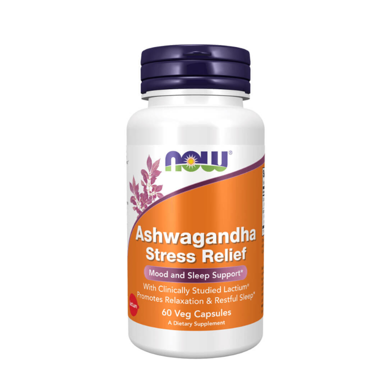 Ashwagandha Stress Relief  Now- 60 Cápsulas