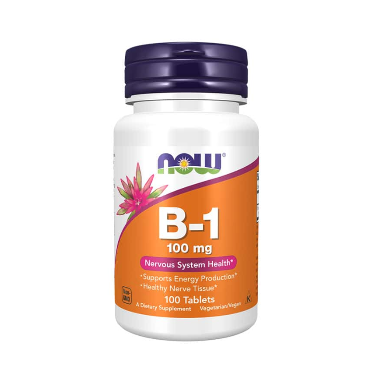 Vitamina B1 (Tiamina) 100mg - 100 Cápsulas Now