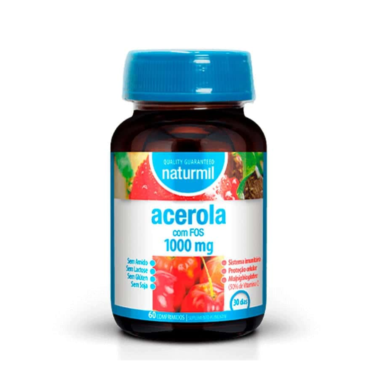 Acerola 1000mg - 60 Comprimidos Naturmil
