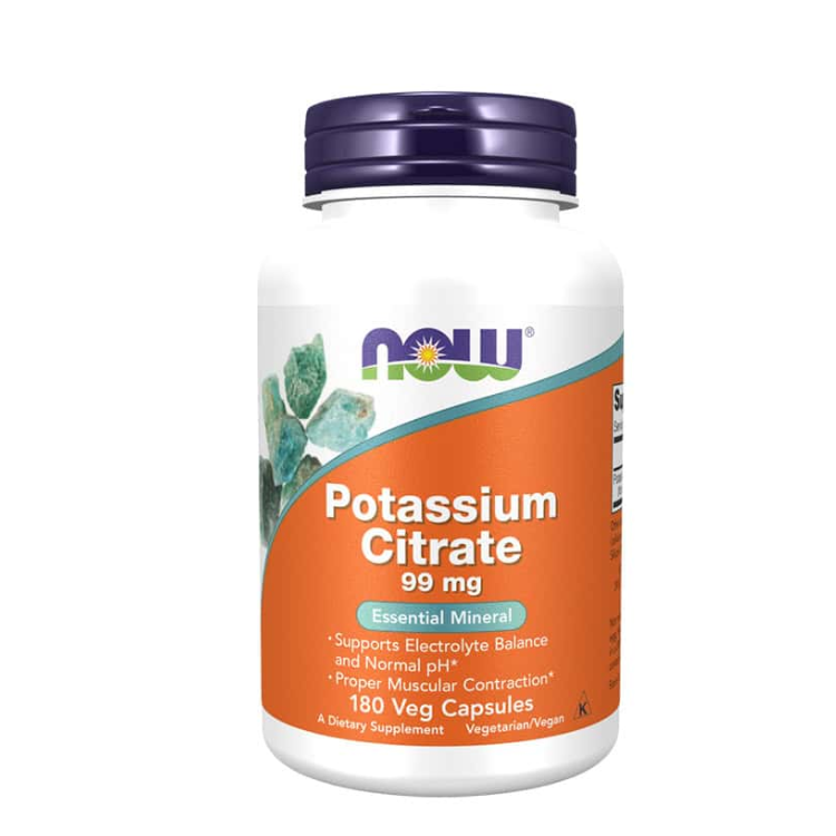 POTASSIUM CITRATE 99mg 180 CAPSULAS NOW