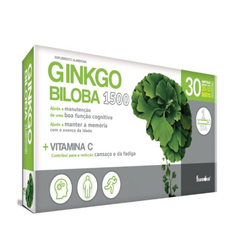 Ginkgo biloba 1500 mg 30 ampolas