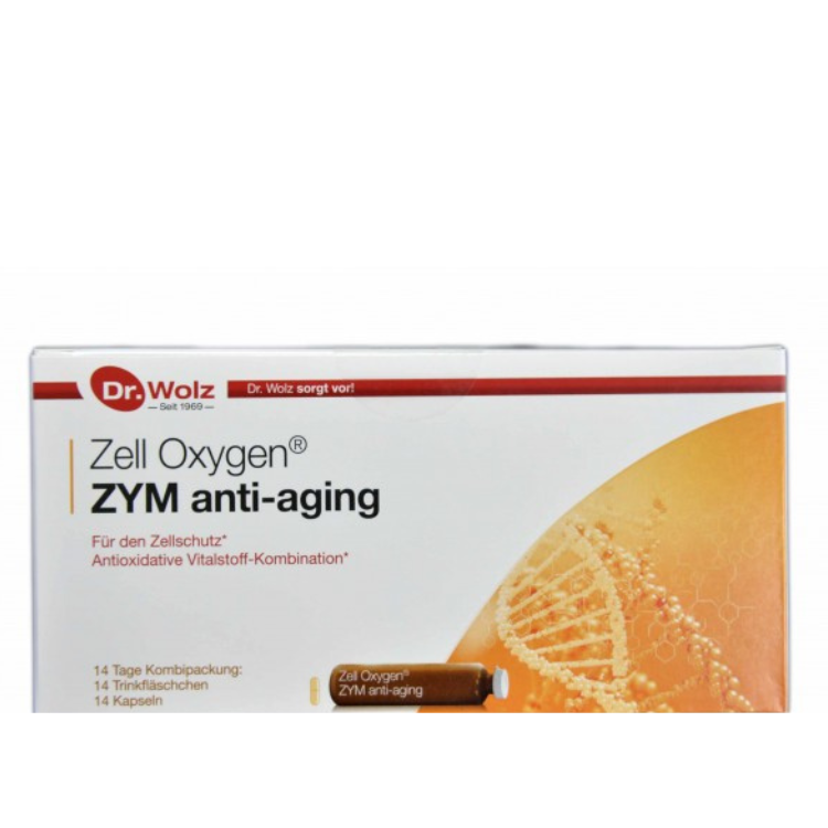Zell Oxygen ZYM Anti-Aging - 14 Ampolas + 14 Cápsulas Dr. Wolz