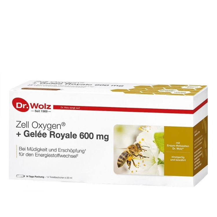 Zell Oxygen + Gelee Royale 600mg - 14 frascos Dr. Wolz