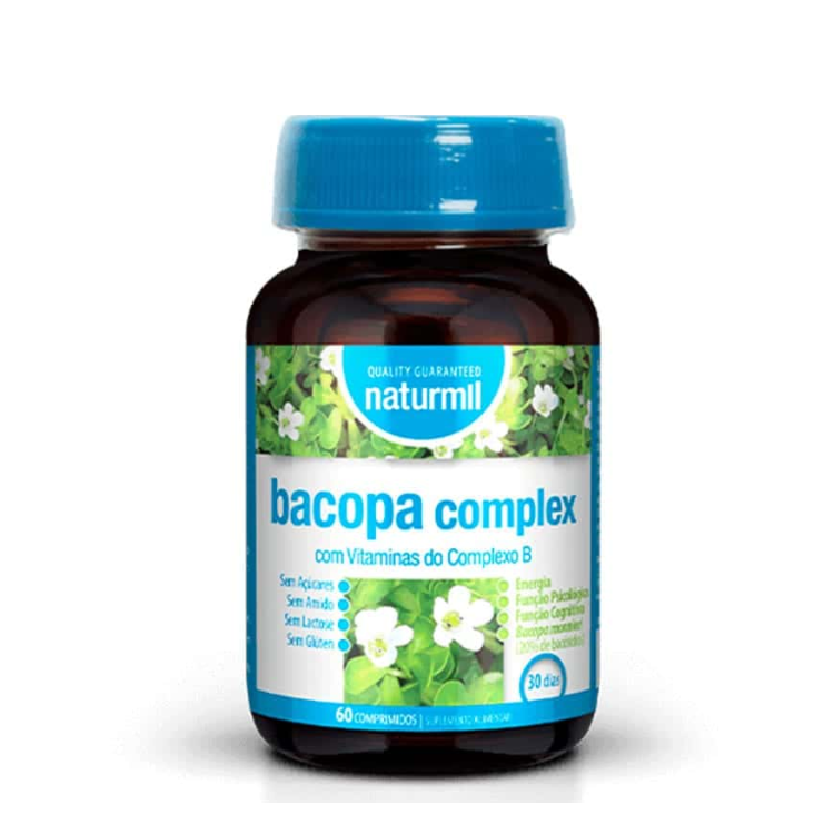 Bacopa Complex Vitaminas Complexo B - 60 Comprimidos Naturmil