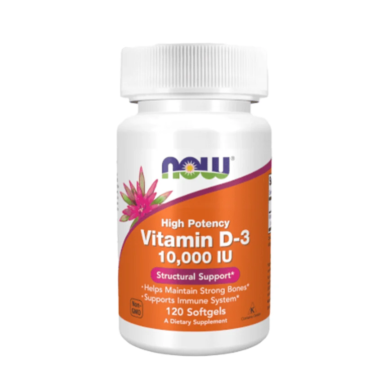 Vitamin D3 10000IU - 120 Cápsulas Now