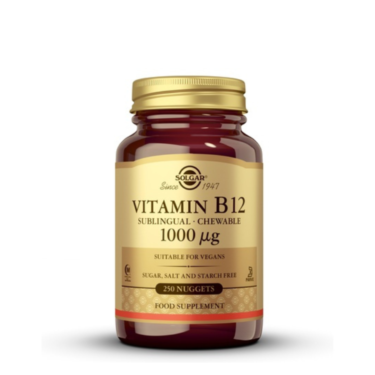 Vitamina B12 (Cianocobalamina) 1000ug - 250 Comprimidos Solgar