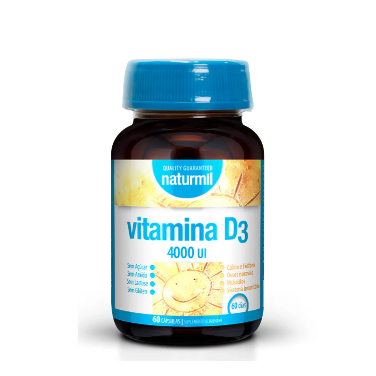 Vitamina D3 4000UI - 60 Cápsulas Naturmil