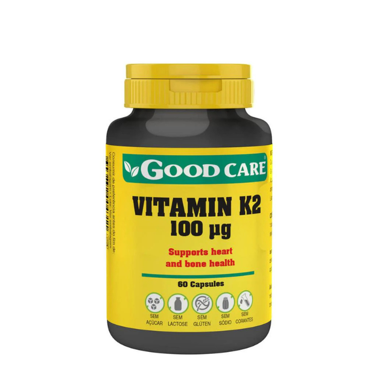 Vitamina K2 100ug - 60 Cápsulas Good Care