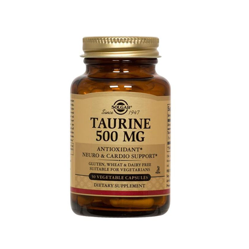 Taurina 500mg 50 Cápsulas Solgar