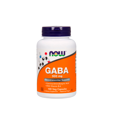 Gaba 500mg - 100 Cápsulas Vegetais Now