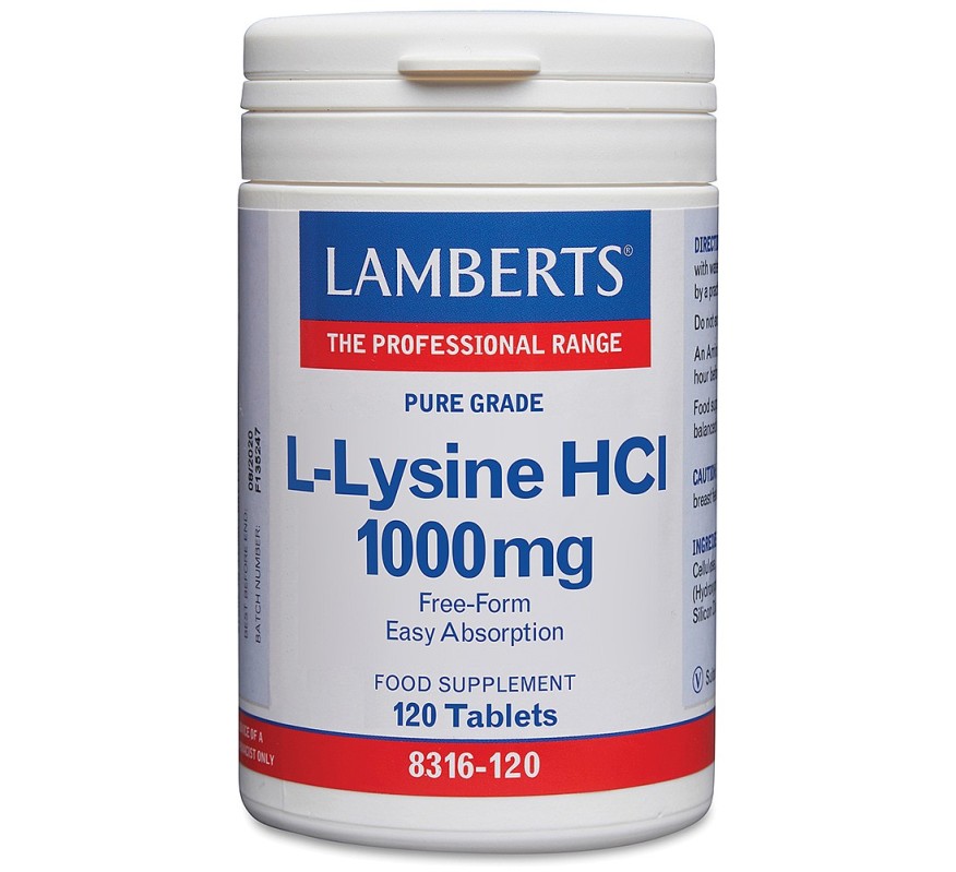 L-Lysine 1000mg 120 Comprimidos Lamberts