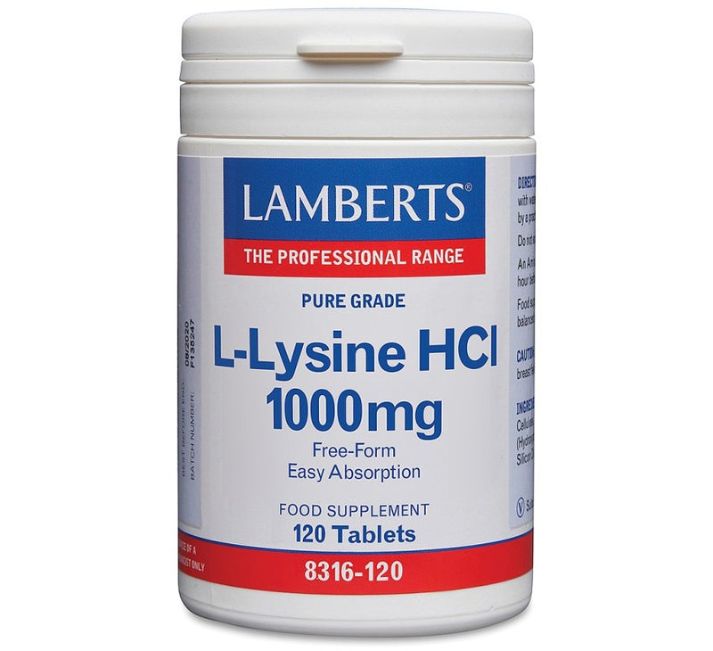 L-Lysine 1000mg 120 Comprimidos Lamberts